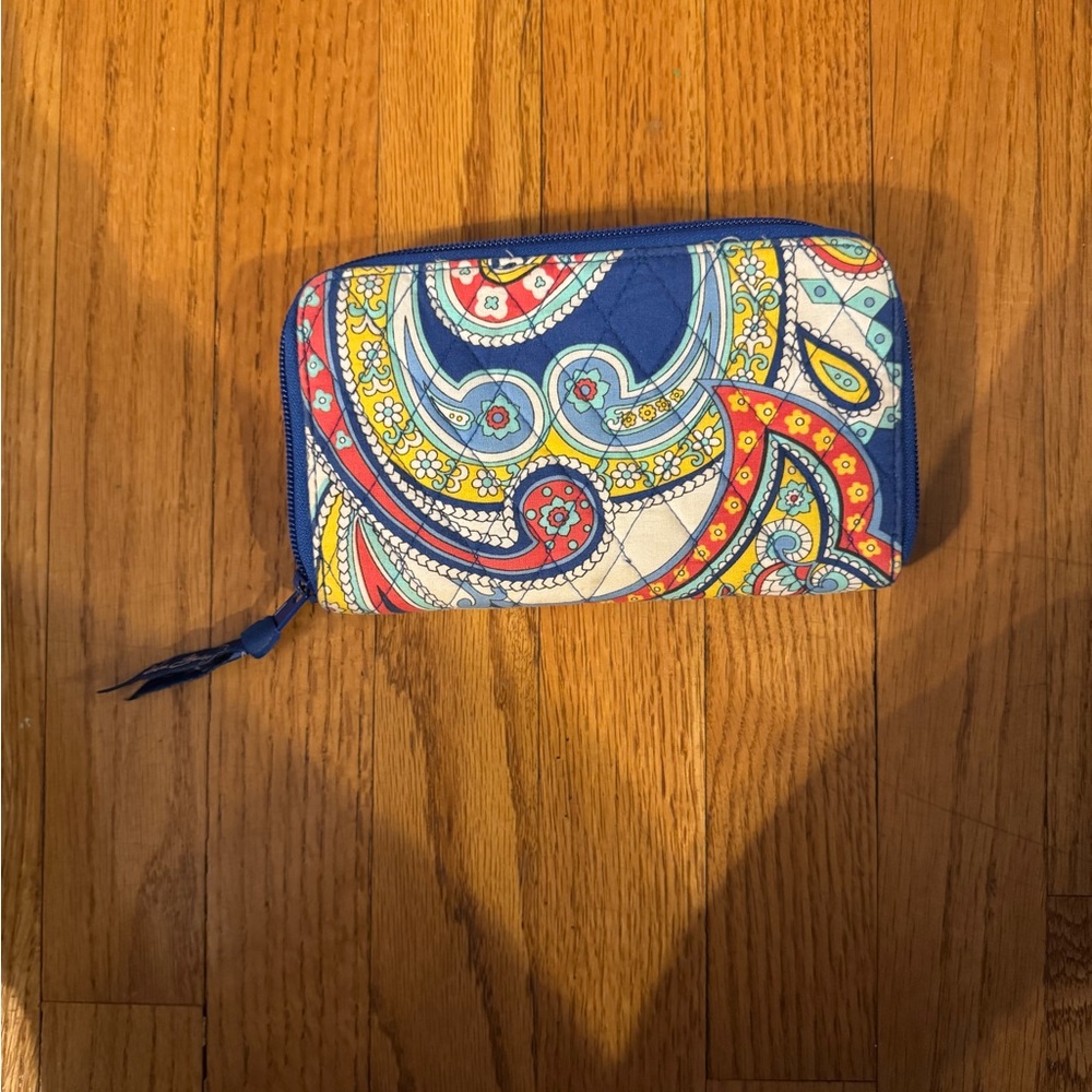 Vera Bradley Blue and Yellow Paisley Wallet